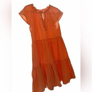Coral Textured Women's Dress
